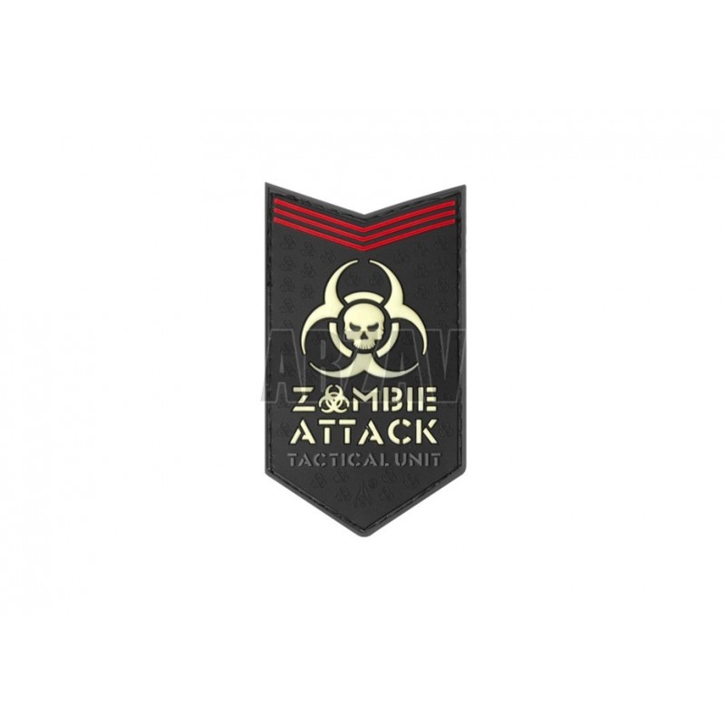 Zombie Attack Rubber Patch Glow in the Dark JTG