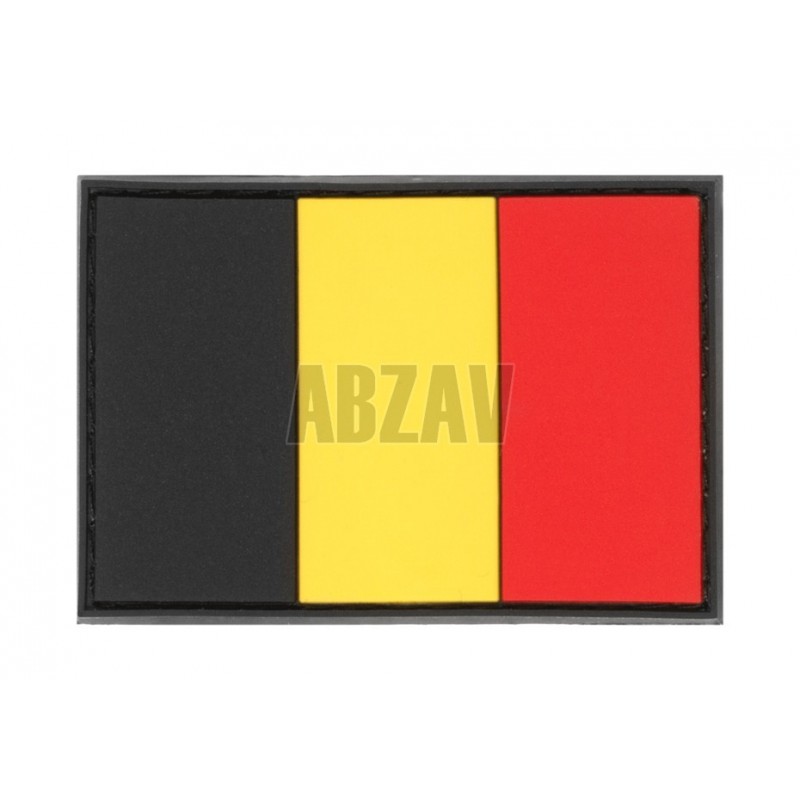 Belgium Flag Rubber Patch  Color JTG