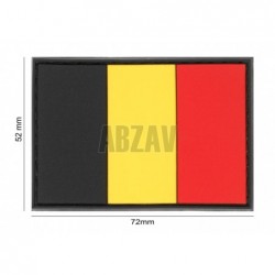 Belgium Flag Rubber Patch  Color JTG