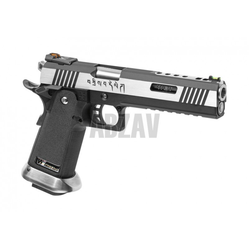 Hi-Capa 6 Force A Silver Barrel Full Metal GBB Dual Tone WE