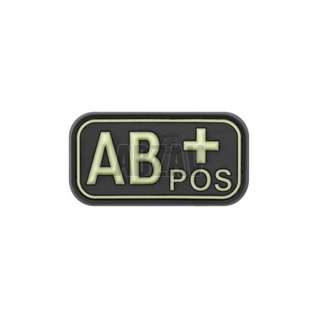 Bloodtype Rubber Patch AB Pos Glow in the Dark JTG
