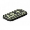 Bloodtype Rubber Patch AB Pos Glow in the Dark JTG