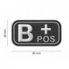 Bloodtype Rubber Patch B Pos SWAT JTG