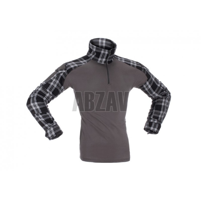 Flannel Combat Shirt Black L Invader Gear
