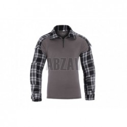 Flannel Combat Shirt Black L Invader Gear