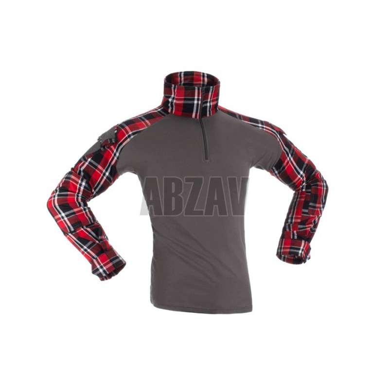Flannel Combat Shirt Red L Invader Gear