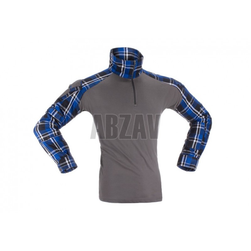 Flannel Combat Shirt Blue M Invader Gear